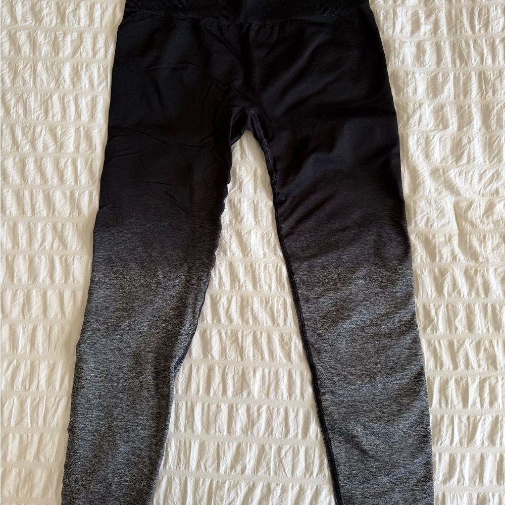 Gymshark Black and Gray Gradient Leggings